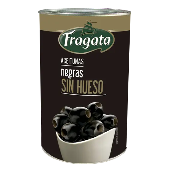 Bandeja x3 lata aceitunas hojiblanca negra deshuesada 4.150g