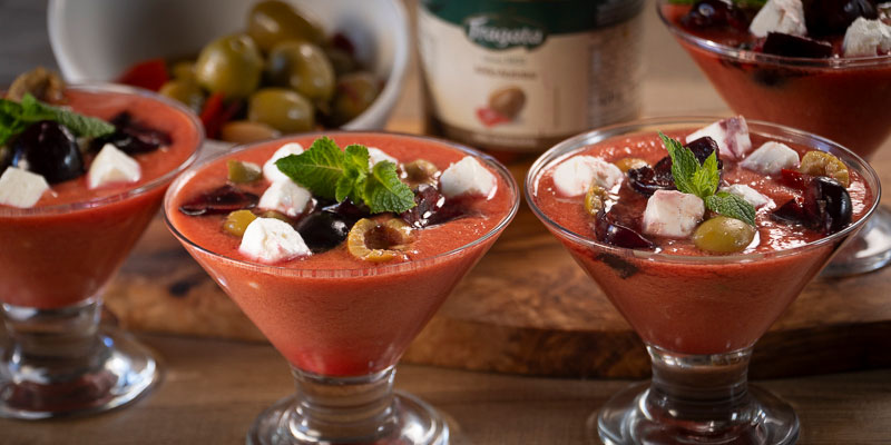 Tomate, picotas y manzana: una crema fría de inspiración andaluza